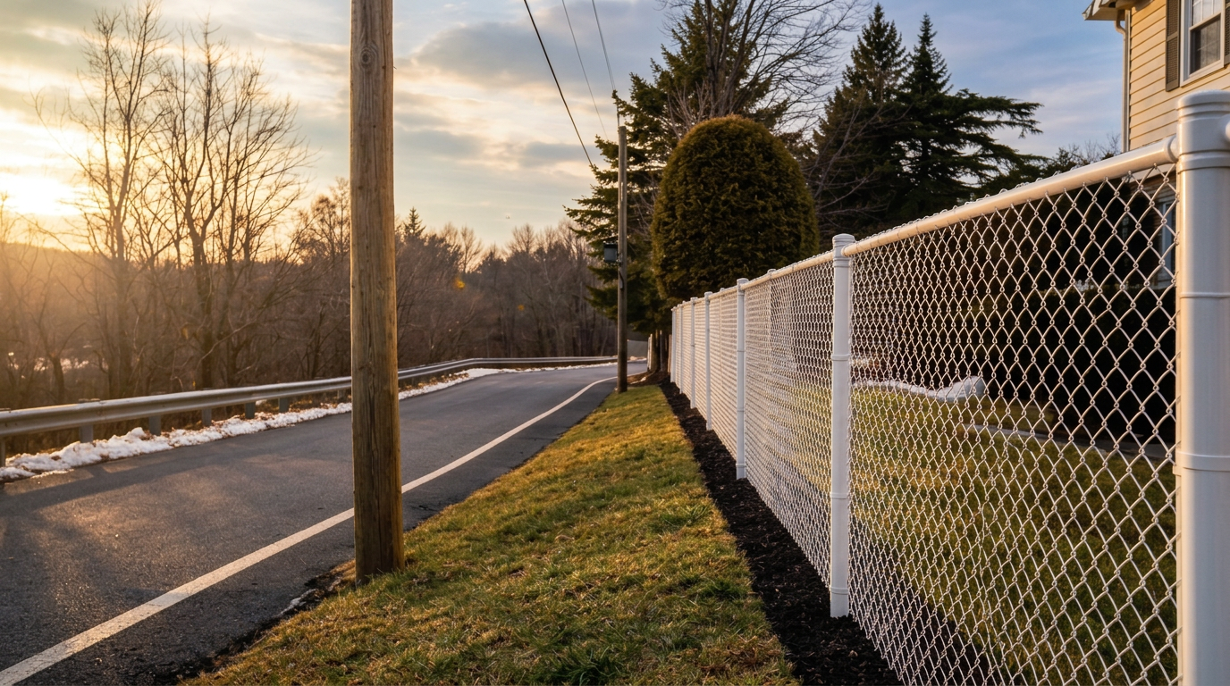 Clôture en maille de chaîne installée par Clôture 819 en Outaouais